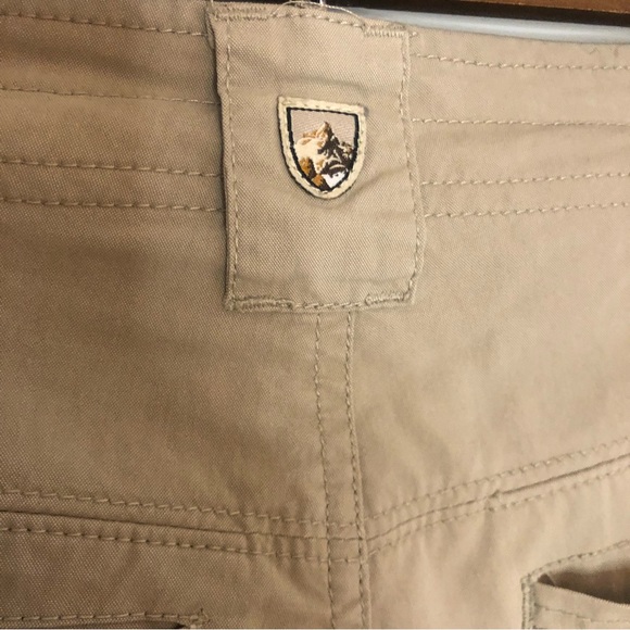 KUHL Spire Tan Roll Up Convertible Pants - wear as Capris or Long Pants Sz: 4 - Picture 12 of 15